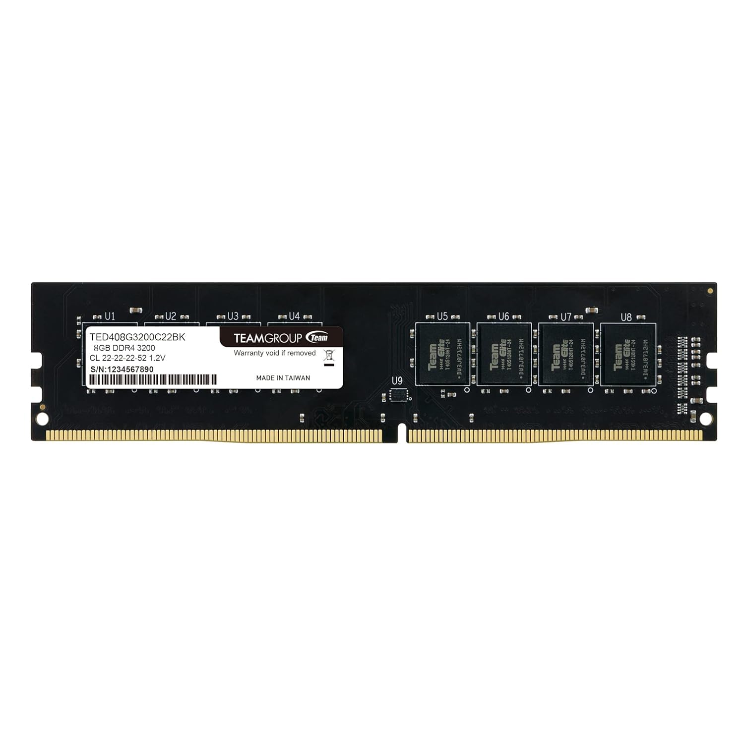TEAMGROUP Elite DDR4 8GB 3200MHz メモリー Team Elite 8GB DDR4 SDRAM Memory Module - for Desktop PC - 8 GB